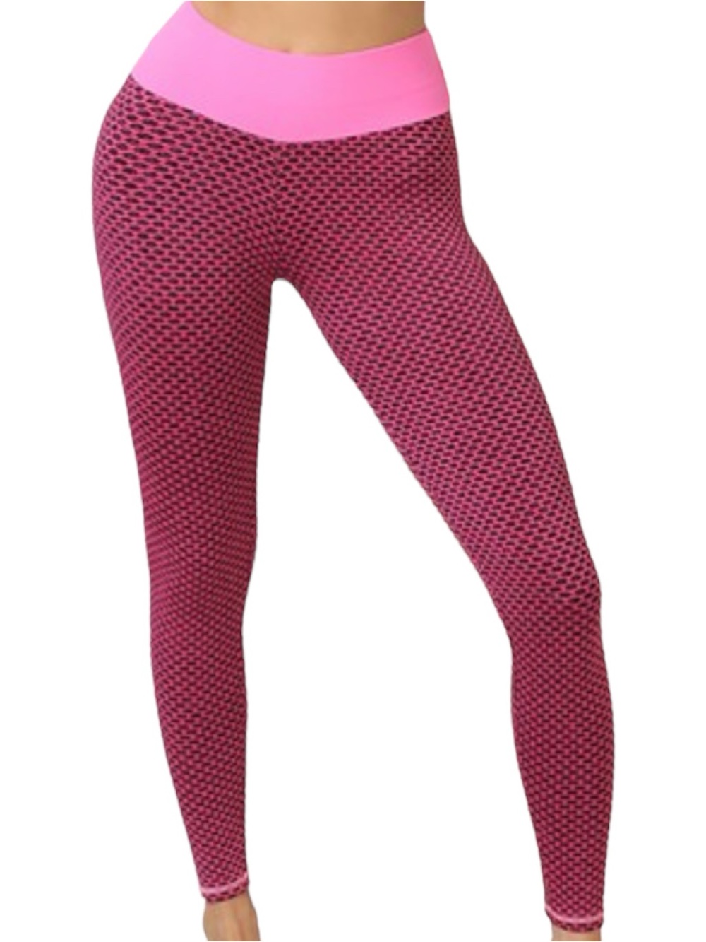 Womens  Pink Textured Leggings NWT